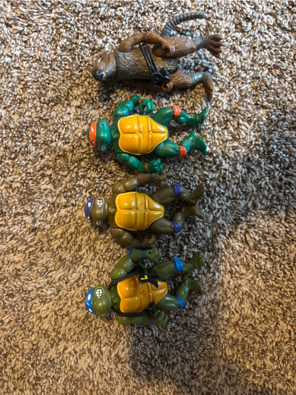 Vintage Ninja Turtle Action Figures Set -4